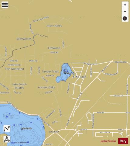 Echo depth contour Map - i-Boating App