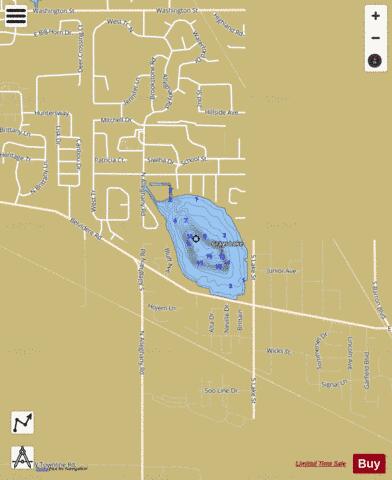 Grays Lake depth contour Map - i-Boating App