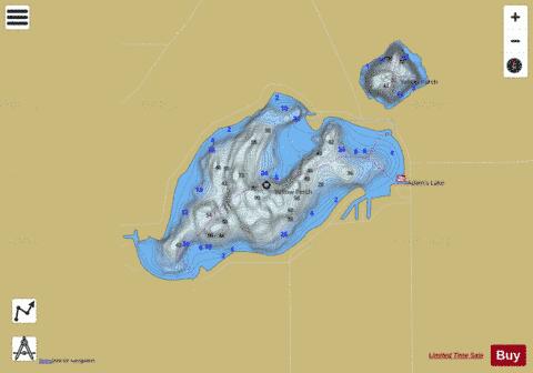 Adams Lake depth contour Map - i-Boating App