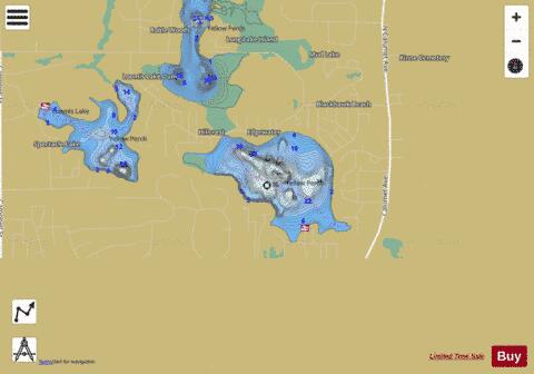 Flint Lake depth contour Map - i-Boating App