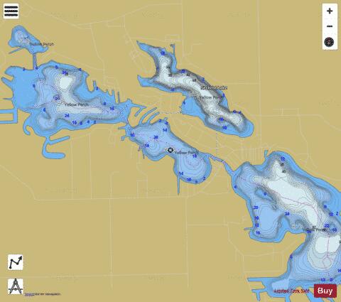 Little Barbee Lake depth contour Map - i-Boating App