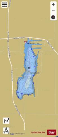 West Otter Lake depth contour Map - i-Boating App