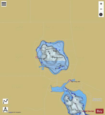 Pretty Lake - LaGrange Co depth contour Map - i-Boating App