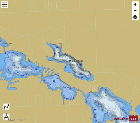 Sechrist Lake depth contour Map - i-Boating App