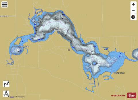 Tippecanoe Lake depth contour Map - i-Boating App
