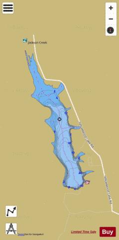 Yellowwood Lake depth contour Map - i-Boating App