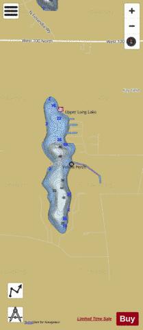 Upper Long Lake depth contour Map - i-Boating App