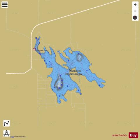 Palestine Lake depth contour Map - i-Boating App