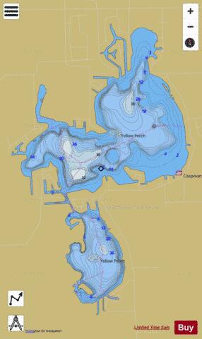 Little Chapman Lake depth contour Map - i-Boating App