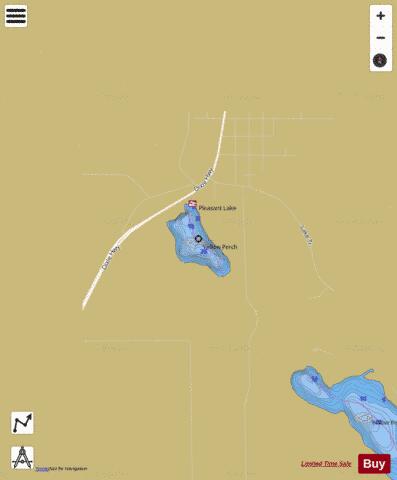 Pleasant Lake depth contour Map - i-Boating App