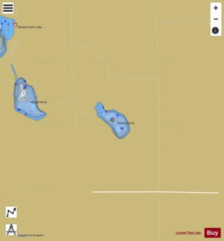 McClures Lake depth contour Map - i-Boating App
