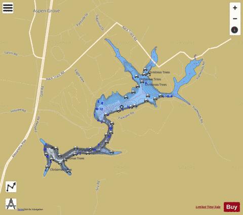 A J Jolly Lake depth contour Map - i-Boating App