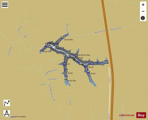 Boltz Lake depth contour Map - i-Boating App
