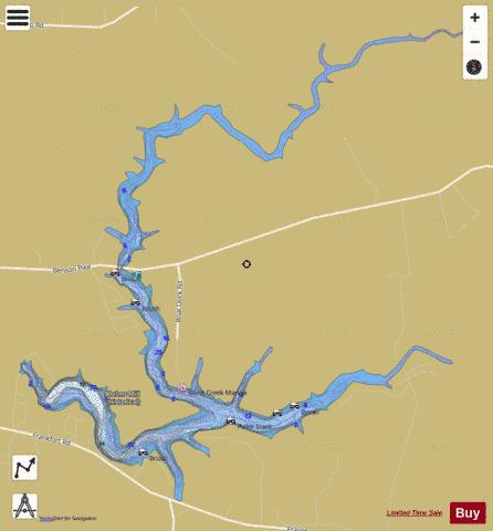 Guist Creek Lake depth contour Map - i-Boating App