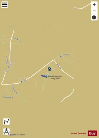 Middleton Mills Park depth contour Map - i-Boating App