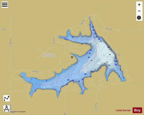 Council Grove City Lake depth contour Map - i-Boating App