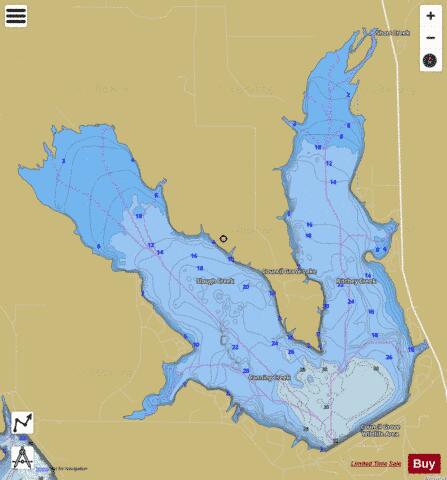 Council Grove Reservoir depth contour Map - i-Boating App