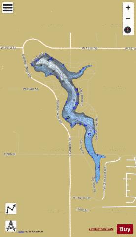 Gardner City Lake depth contour Map - i-Boating App