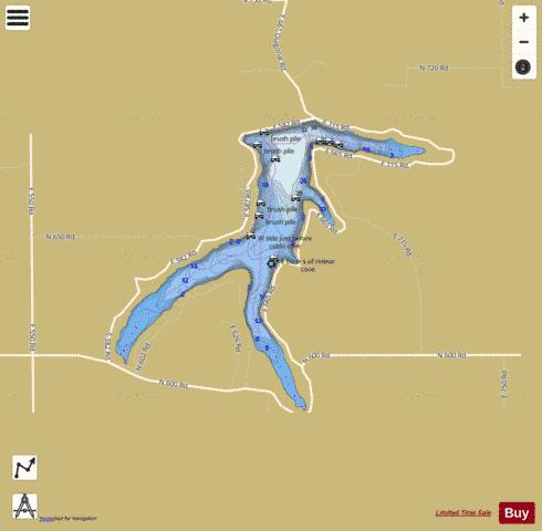 Lone Star Lake depth contour Map - i-Boating App