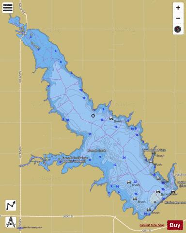 Marion Reservoir depth contour Map - i-Boating App