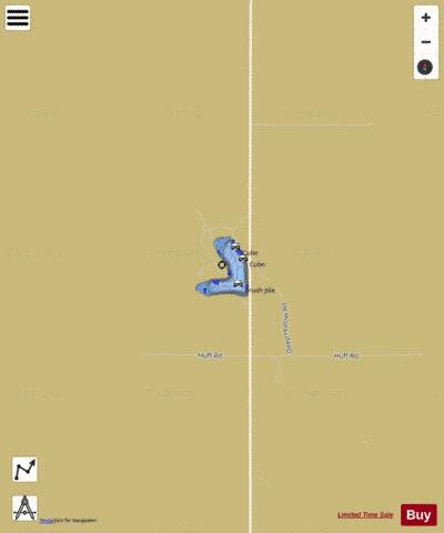 Pottawatomie Lake #1 depth contour Map - i-Boating App