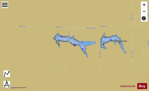 Thayer New City Lake depth contour Map - i-Boating App