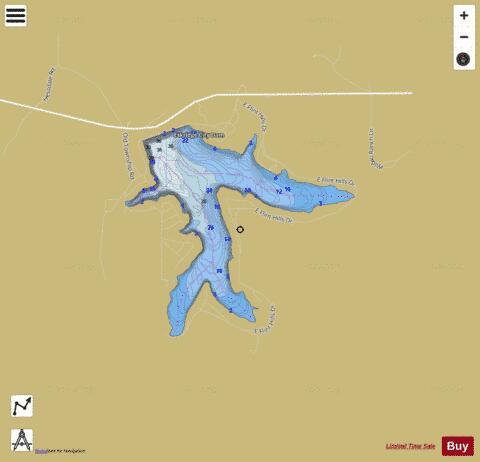 Wabaunsee Lake depth contour Map - i-Boating App