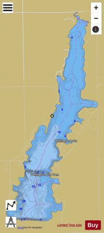 Wellington City Lake depth contour Map - i-Boating App