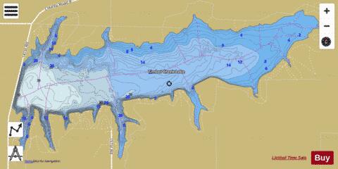 Winfield City Lake depth contour Map - i-Boating App