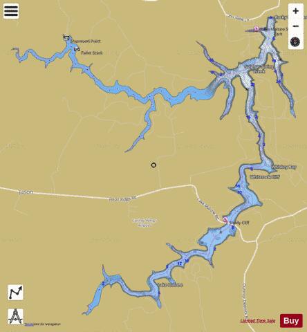 Lake Malone depth contour Map - i-Boating App