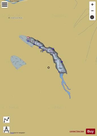 Eklutna Lake depth contour Map - i-Boating App
