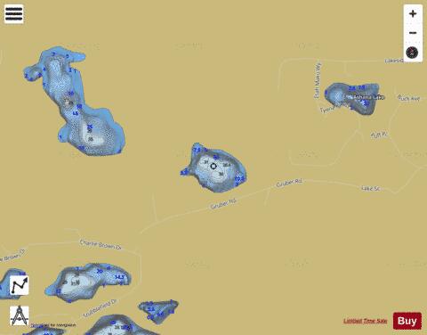 G Lake depth contour Map - i-Boating App