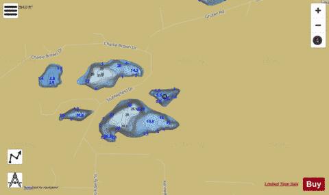 Ranchero Lake depth contour Map - i-Boating App