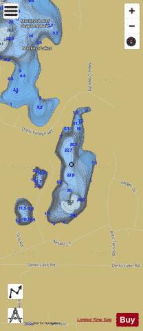 Denise Lake depth contour Map - i-Boating App