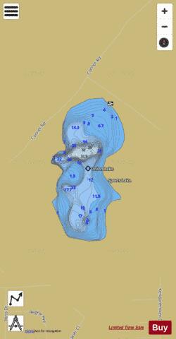Union Lake depth contour Map - i-Boating App