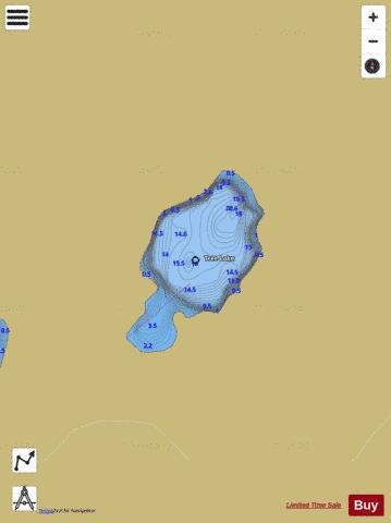 Tree Lake depth contour Map - i-Boating App