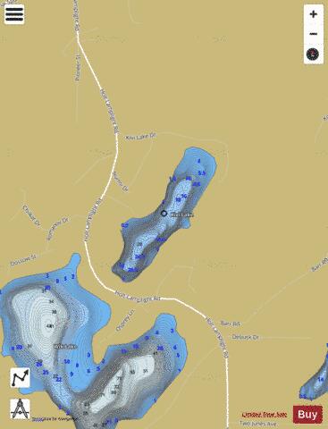 Kivi Lake depth contour Map - i-Boating App