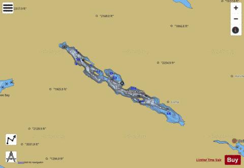 Afognak Lake depth contour Map - i-Boating App