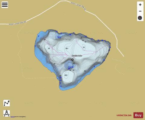 Buskin Lake depth contour Map - i-Boating App