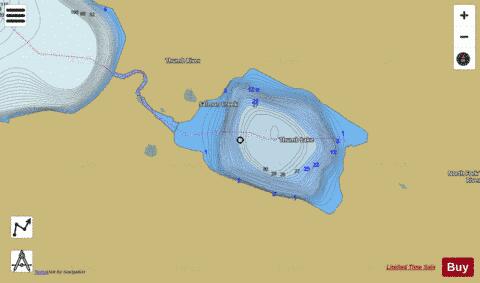 Thumb Lake depth contour Map - i-Boating App