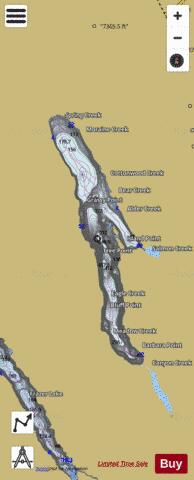 Karluk Lake depth contour Map - i-Boating App