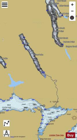 Frazer Lake depth contour Map - i-Boating App