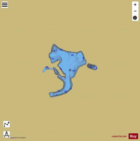 Pingo Lake depth contour Map - i-Boating App
