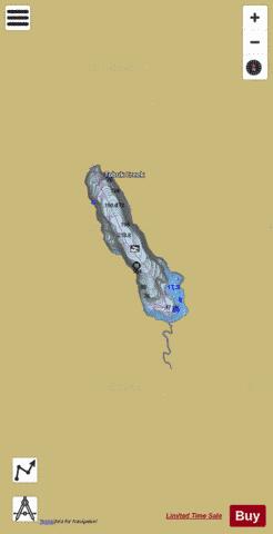 Iniakuk Lake depth contour Map - i-Boating App