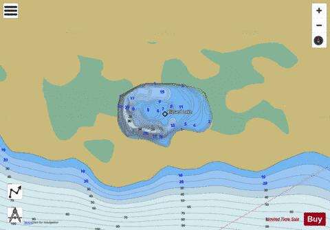 Blizzard Lake depth contour Map - i-Boating App