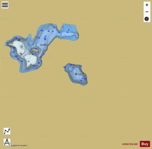 Calf Lake depth contour Map - i-Boating App
