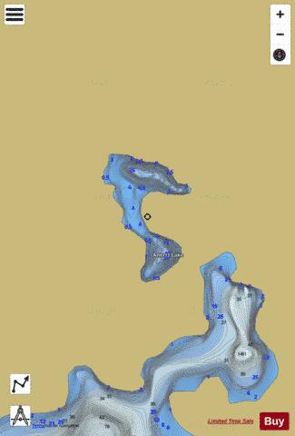 Anertz Lake depth contour Map - i-Boating App