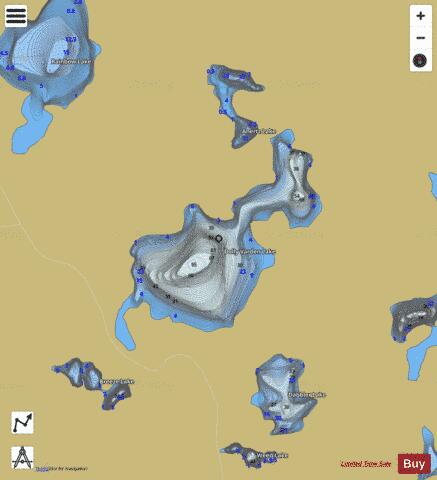Dolly Varden Lake depth contour Map - i-Boating App