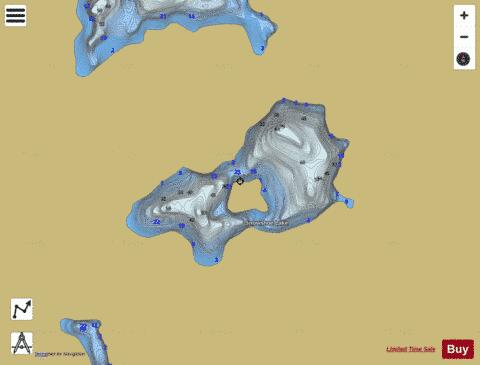 Snowshoe Lake depth contour Map - i-Boating App