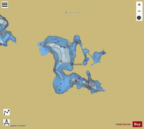 Barbara Lake depth contour Map - i-Boating App